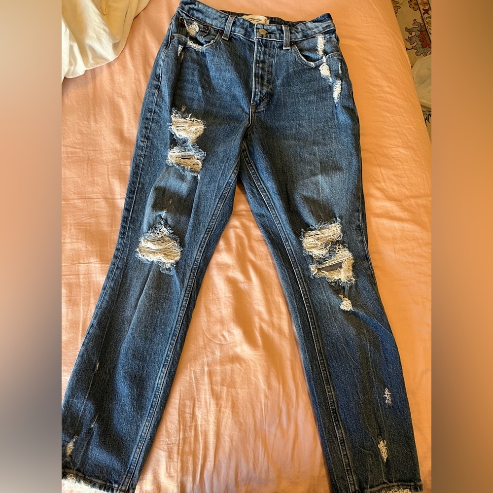 Abercrombie & Fitch High Rise Mom Jean Curve Love